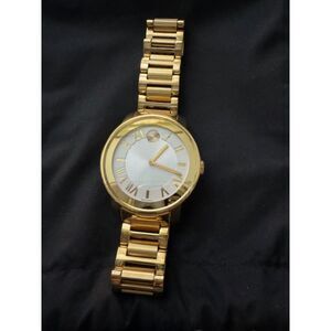 Movado Bold Unisex Gold Tone Watch.